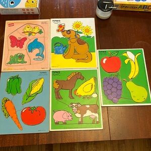 Vintage Playskool wooden puzzles